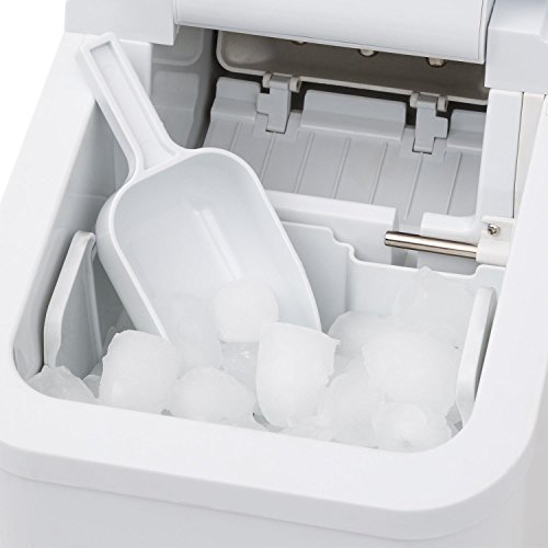 Klarstein Lannister White Edition - Máquina de cubitos de hielo, 10kg /día, 3 tamaños, Tanque 1,1l, Refrigerante R600a, Sistema cíclico, Display con pictogramas, Indicadores luminosos, Blanco Klarstein Lannister White Edition - Máquina de cubitos de hielo, 10kg /día, 3 tamaños, Tanque 1,1l, Refrigerante R600a, Sistema cíclico, Display con pictogramas, Indicadores luminosos, Blanco