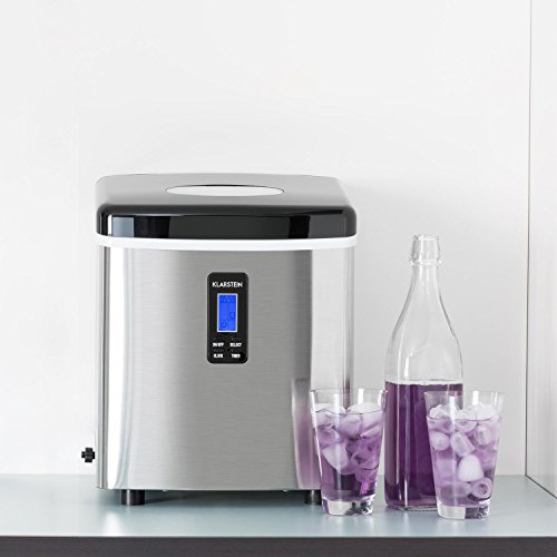 Klarstein Mr. Frost - Máquina de hacer hielo, Tanque de agua 3,3 L, Capacidad de 15 kg, 150 W, 3 tamaños, Preparación en 6-13 min. Aprox, Temporizador, Pantalla LCD, Indicador nivel agua, Negro Klarstein Mr. Frost - Máquina de hacer hielo, Tanque de agua 3,3 L, Capacidad de 15 kg, 150 W, 3 tamaños, Preparación en 6-13 min. Aprox, Temporizador, Pantalla LCD, Indicador nivel agua, Negro