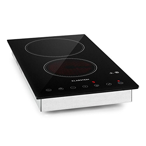 Klarstein VariCook Domino - Placa vitrocerámica halógena, Placa empotrable, Cocción doble: 1800W-1200W, 16-20 cm Ø, 9 niveles, Táctil, Indicadores LED, Temporizador, Apagado automático, Negro Klarstein VariCook Domino - Placa vitrocerámica halógena, Placa empotrable, Cocción doble: 1800W-1200W, 16-20 cm Ø, 9 niveles, Táctil, Indicadores LED, Temporizador, Apagado automático, Negro