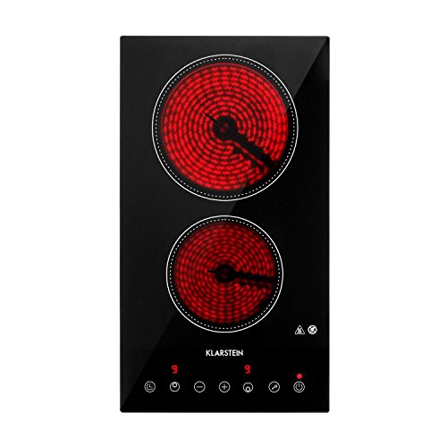 Klarstein VariCook Domino - Placa vitrocerámica halógena, Placa empotrable, Cocción doble: 1800W-1200W, 16-20 cm Ø, 9 niveles, Táctil, Indicadores LED, Temporizador, Apagado automático, Negro Klarstein VariCook Domino - Placa vitrocerámica halógena, Placa empotrable, Cocción doble: 1800W-1200W, 16-20 cm Ø, 9 niveles, Táctil, Indicadores LED, Temporizador, Apagado automático, Negro