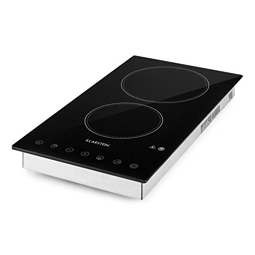 Klarstein VariCook Domino - Placa vitrocerámica halógena, Placa empotrable, Cocción doble: 1800W-1200W, 16-20 cm Ø, 9 niveles, Táctil, Indicadores LED, Temporizador, Apagado automático, Negro Klarstein VariCook Domino - Placa vitrocerámica halógena, Placa empotrable, Cocción doble: 1800W-1200W, 16-20 cm Ø, 9 niveles, Táctil, Indicadores LED, Temporizador, Apagado automático, Negro
