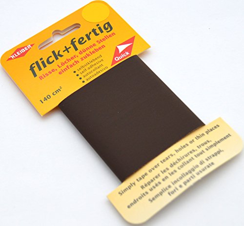 Kleiber - Cinta de reparación de nailon, autoadhesiva, de Flick Plus Fertig, 145 cm² (25 x 5.8 cm), color marrón