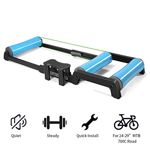 Klevsoure Rodillos de Entrenador de Bicicleta Interior Ejercicio en casa Bicicleta Ciclismo Entrenamiento Fitness Bicicleta Entrenador MTB Rodillos de Bicicleta de Carretera