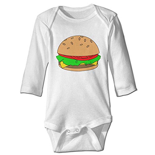 Klotr Mameluco Bebé, Burger Pijama de Algodón Mameluco Niñas Niños Pelele Mono Manga Larga Trajes