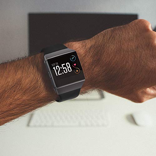 Kmasic Compatible Fitbit Ionic Correas, Correa Deportiva de Silicona Suave Reemplazo Transpirable Pulseras para Fitbit Ionic Smart Watch, Mujer Hombre, Pequeña, Rosa Arena con botón Dorado Kmasic Compatible Fitbit Ionic Correas, Correa Deportiva de Silicona Suave Reemplazo Transpirable Pulseras para Fitbit Ionic Smart Watch, Mujer Hombre, Pequeña, Rosa Arena con botón Dorado