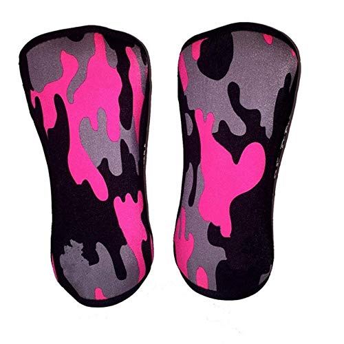 Knee Pads (1 Pair) 7mm Thick Compression Knee Pads Support for Weightlifting | Cross Training | Strength Improvement - Pink,S