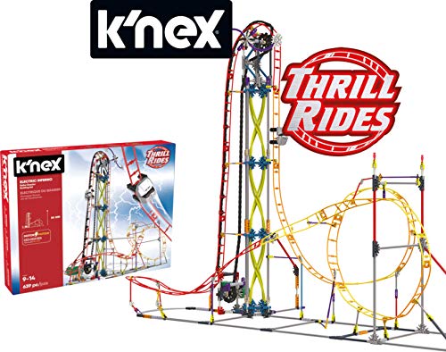 K'nex Cars Thrill Rides. Montaña Rusa Electric Inferno. Juego de Construcción con Motor.639 Piezas. A Partir de 9 años. (Ref. 41213) (Chicos