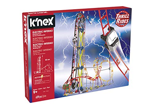 K'nex Cars Thrill Rides. Montaña Rusa Electric Inferno. Juego de Construcción con Motor.639 Piezas. A Partir de 9 años. (Ref. 41213) (Chicos K'nex Cars Thrill Rides. Montaña Rusa Electric Inferno. Juego de Construcción con Motor.639 Piezas. A Partir de 9 años. (Ref. 41213) (Chicos