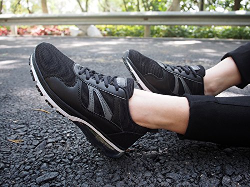 Knixmax-Zapatillas de Running para Mujer, Zapatillas de Deportivas para Correr Al Aire Libre Zapatos Gimnasia Ligero Fitness Casual Sneakers Zapatillas Ligeras Cómodas y Transpirables, Negro EU 37 Knixmax-Zapatillas de Running para Mujer, Zapatillas de Deportivas para Correr Al Aire Libre Zapatos Gimnasia Ligero Fitness Casual Sneakers Zapatillas Ligeras Cómodas y Transpirables, Negro EU 37