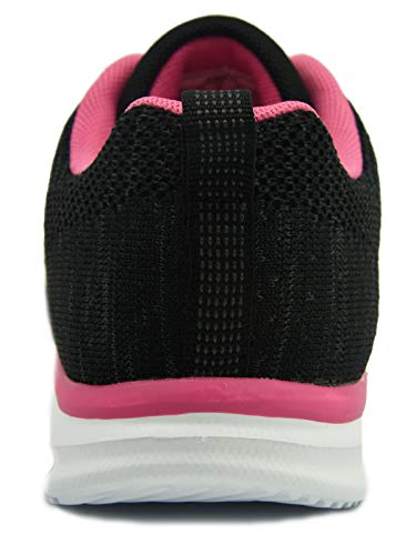 Knixmax-Zapatillas Deportivas para Mujer, Zapatillas de Running Fitness Sneakers Zapatos de Correr Aire Libre Deportes Casual Zapatillas Ligeras para Correr Transpirable, EU39 Negre Rose