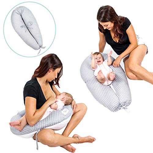 Koala Babycare® Almohada para Embarazadas para Dormir Cojin Lactancia –Soporte del Cuerpo de la Mama y del bebé – para Bebe Que Puede ser Utilizado como Cuna y Reductor de Cuna - KHUGS