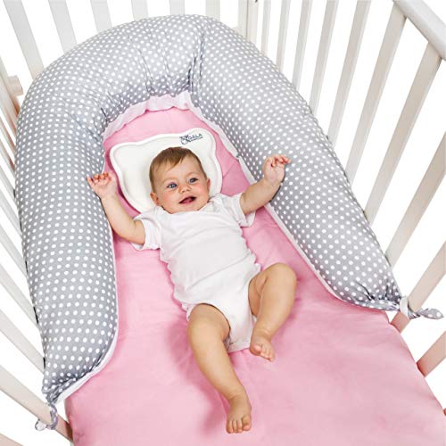 Koala Babycare® Almohada para Embarazadas para Dormir Cojin Lactancia –Soporte del Cuerpo de la Mama y del bebé – para Bebe Que Puede ser Utilizado como Cuna y Reductor de Cuna - KHUGS