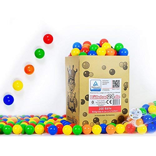 koenig-tom - Bolas de plástico para Piscina de Bolas de niños (200 Unidades, sin plastificantes peligrosos) koenig-tom - Bolas de plástico para Piscina de Bolas de niños (200 Unidades, sin plastificantes peligrosos)