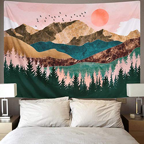 Kokmn Tapiz bohemio mandala hippie, tapiz para colgar en la pared, tapiz de pared con arte de la naturaleza decoración del hogar para mantel, sala de estar, recámara, Mountain Tree, 59.1" x 82.7" Kokmn Tapiz bohemio mandala hippie, tapiz para colgar en la pared, tapiz de pared con arte de la naturaleza decoración del hogar para mantel, sala de estar, recámara, Mountain Tree, 59.1" x 82.7"