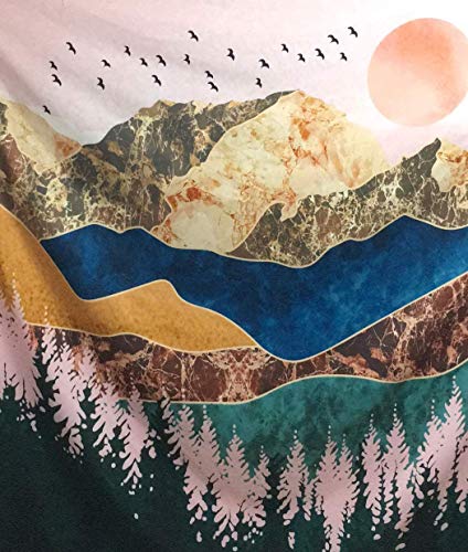 Kokmn Tapiz bohemio mandala hippie, tapiz para colgar en la pared, tapiz de pared con arte de la naturaleza decoración del hogar para mantel, sala de estar, recámara, Mountain Tree, 59.1" x 82.7" Kokmn Tapiz bohemio mandala hippie, tapiz para colgar en la pared, tapiz de pared con arte de la naturaleza decoración del hogar para mantel, sala de estar, recámara, Mountain Tree, 59.1" x 82.7"