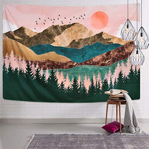 Kokmn Tapiz bohemio mandala hippie, tapiz para colgar en la pared, tapiz de pared con arte de la naturaleza decoración del hogar para mantel, sala de estar, recámara, Mountain Tree, 59.1" x 82.7" Kokmn Tapiz bohemio mandala hippie, tapiz para colgar en la pared, tapiz de pared con arte de la naturaleza decoración del hogar para mantel, sala de estar, recámara, Mountain Tree, 59.1" x 82.7"
