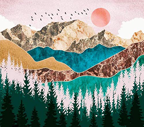 Kokmn Tapiz bohemio mandala hippie, tapiz para colgar en la pared, tapiz de pared con arte de la naturaleza decoración del hogar para mantel, sala de estar, recámara, Mountain Tree, 59.1" x 82.7" Kokmn Tapiz bohemio mandala hippie, tapiz para colgar en la pared, tapiz de pared con arte de la naturaleza decoración del hogar para mantel, sala de estar, recámara, Mountain Tree, 59.1" x 82.7"