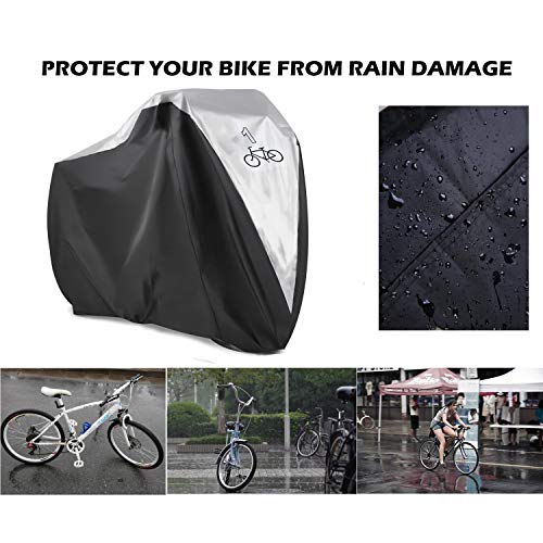 KOKOMALL Funda De Bici Impermeable Cubierta De Bicicleta Bloqueable Ligero Apto para Tres Bicicletas 200 x 105 x 110 CM