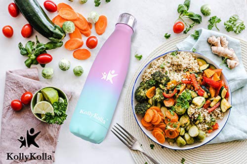 KollyKolla Botella de Agua Acero Inoxidable, Termo Sin BPA Ecológica, Botellas Termica Reutilizable Frascos Térmicos para Niños & Adultos, Deporte, Oficina, Yoga, Ciclismo, (500ml Azul Oscuro) KollyKolla Botella de Agua Acero Inoxidable, Termo Sin BPA Ecológica, Botellas Termica Reutilizable Frascos Térmicos para Niños & Adultos, Deporte, Oficina, Yoga, Ciclismo, (500ml Azul Oscuro)