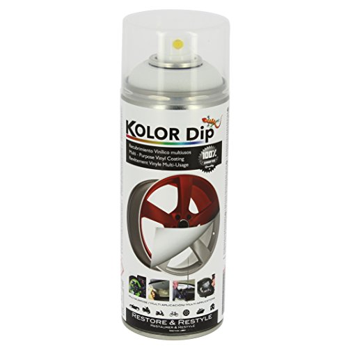 Kolor Dip KD11002 Pintura en Spray con Vinilo Líquido Extraible, Blanco Kolor Dip KD11002 Pintura en Spray con Vinilo Líquido Extraible, Blanco