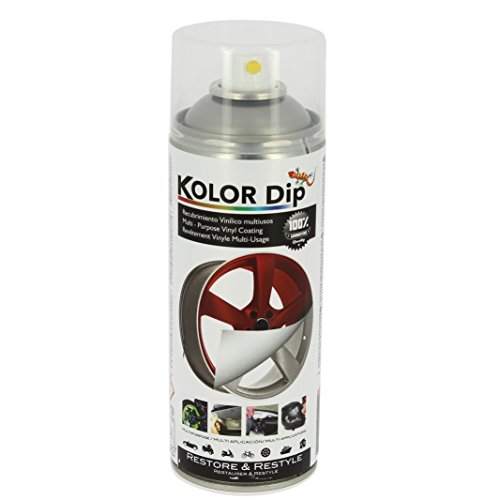 Kolor Dip Spain KD10001 Pintura en Spray con Vinilo Líquido Extraible, Laca Brillante Kolor Dip Spain KD10001 Pintura en Spray con Vinilo Líquido Extraible, Laca Brillante