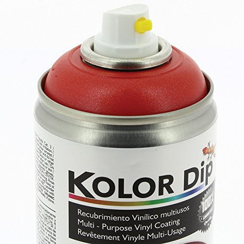 Kolor Dip Spain KD12002 Pintura en Spray con Vinilo Líquido Extraible, Rojo Metalizado Kolor Dip Spain KD12002 Pintura en Spray con Vinilo Líquido Extraible, Rojo Metalizado