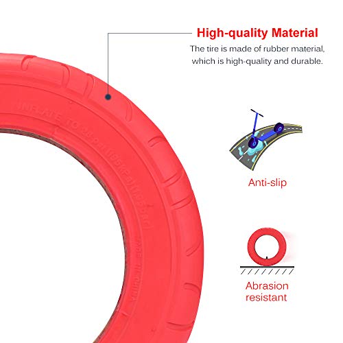 Konesky Neumático para Patinete Electrico, Reforma de DIY 10 Pulgadas Ruedas de Reemplazo Antideslizamiento Scooter Eléctrico Compatible con Xiaomi M365 (2 Pieces Rojo) Konesky Neumático para Patinete Electrico, Reforma de DIY 10 Pulgadas Ruedas de Reemplazo Antideslizamiento Scooter Eléctrico Compatible con Xiaomi M365 (2 Pieces Rojo)