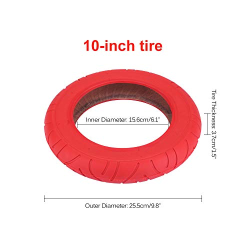Konesky Neumático para Patinete Electrico, Reforma de DIY 10 Pulgadas Ruedas de Reemplazo Antideslizamiento Scooter Eléctrico Compatible con Xiaomi M365 (2 Pieces Rojo) Konesky Neumático para Patinete Electrico, Reforma de DIY 10 Pulgadas Ruedas de Reemplazo Antideslizamiento Scooter Eléctrico Compatible con Xiaomi M365 (2 Pieces Rojo)