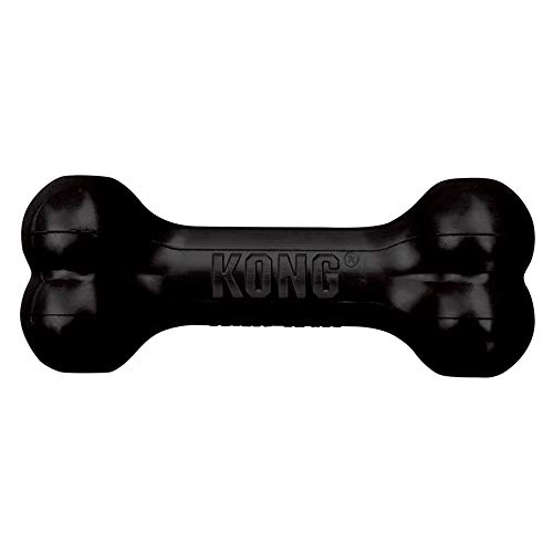 KONG - Extreme Goodie Bone - Hueso para Perro de Caucho, mandíbulas potentes, Negro - para Perros Medianos