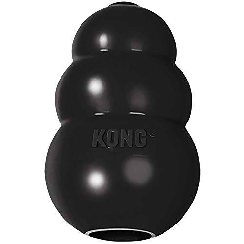 KONG - Extreme - Juguete de Robusto Caucho Natural Negro - para morder, perseguir o Buscar - para Perros Extragrandes