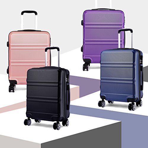 Kono Maleta de Cabina de ABS de 20 Pulgadas con Diseño Esculpido en Horizontal,4 Ruedas,55x40x22cm Kono Maleta de Cabina de ABS de 20 Pulgadas con Diseño Esculpido en Horizontal,4 Ruedas,55x40x22cm
