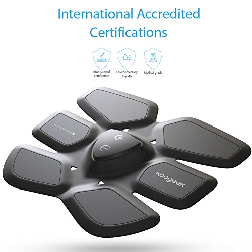 Koogeek Aparato Abdominal Training Gear Inteligente Estimulación Muscular Quema de Grasa para Abdomen Fitness Gear con Carga Pad Inalambrica App Gratis Andriod IOS Koogeek Aparato Abdominal Training Gear Inteligente Estimulación Muscular Quema de Grasa para Abdomen Fitness Gear con Carga Pad Inalambrica App Gratis Andriod IOS