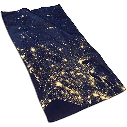 KOOOLPUN Toalla de Microfibra America in The Night, Toallas de Cocina-Paño de Cocina, Toalla Deportiva de Secado rápido Impresa Personalizada KOOOLPUN Toalla de Microfibra America in The Night, Toallas de Cocina-Paño de Cocina, Toalla Deportiva de Secado rápido Impresa Personalizada