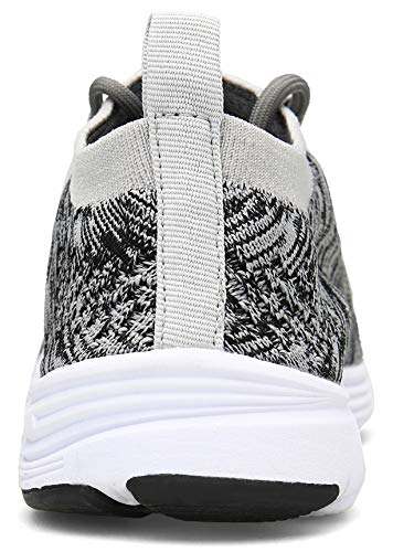 KOUDYEN Zapatillas Deporte Hombres Mujer Gimnasio Running Zapatos para Correr Transpirables Sneakers (EU41, B Gris)