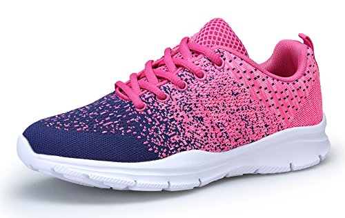 KOUDYEN Zapatillas Deportivas de Mujer Hombre Running Zapatos para Correr Gimnasio Calzad (Rosado Azul, Numeric_40)