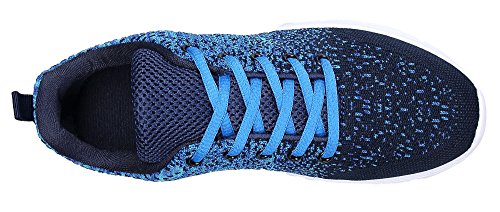 KOUDYEN Zapatillas Deportivas de Mujer Hombre Running Zapatos para Correr Gimnasio Calzado Unisex (EU43, Azul)