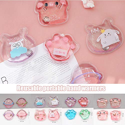 KRISWU Mini calentador de manos de gel de invierno lindo dibujo animado instantáneo auto calentador calentador de bolsillo reutilizable para niños mujeres hombres interior al aire libre oficina hogar KRISWU Mini calentador de manos de gel de invierno lindo dibujo animado instantáneo auto calentador calentador de bolsillo reutilizable para niños mujeres hombres interior al aire libre oficina hogar