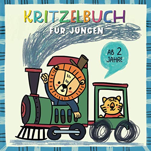 Kritzelbuch für Jungen ab 2 Jahre: Kreativität und Feinmotorik fördern - Erstes Kritzelmalbuch für Jungs - Geschenke für Kinder - Malbuch