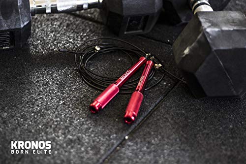 Kronos cuerda para saltar de alta velocidad - Comba de crossfit para salto doble y cable extra - 3mt Kronos cuerda para saltar de alta velocidad - Comba de crossfit para salto doble y cable extra - 3mt