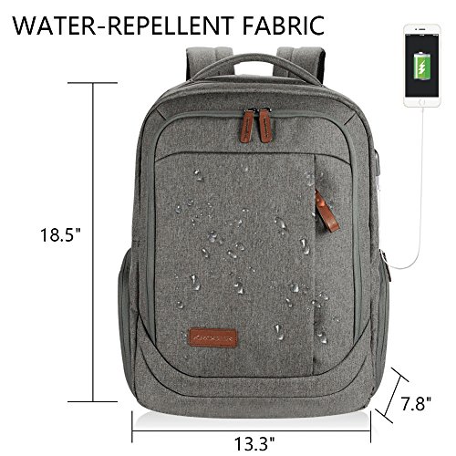 KROSER Mochila para Portátil Mochila Grande para Computadora hasta 17.3" Hidrófugo Mochila Escolar de Viaje Mochila Informal para Negocios/Universidad/Mujeres/Hombres Laptop Backpack