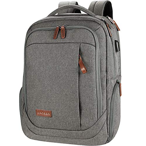 KROSER Mochila para Portátil Mochila Grande para Computadora hasta 17.3" Hidrófugo Mochila Escolar de Viaje Mochila Informal para Negocios/Universidad/Mujeres/Hombres Laptop Backpack