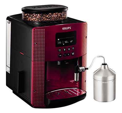 Krups Compact Cappucino EA8165 - Cafetera Superautomática 15 Bares, Pantalla LCD, 3 Niveles Intensidad de 20 ml a 220 ml, Programa de Limpieza y Descalcificación, Molinillo Integrado, Jarra Leche Krups Compact Cappucino EA8165 - Cafetera Superautomática 15 Bares, Pantalla LCD, 3 Niveles Intensidad de 20 ml a 220 ml, Programa de Limpieza y Descalcificación, Molinillo Integrado, Jarra Leche