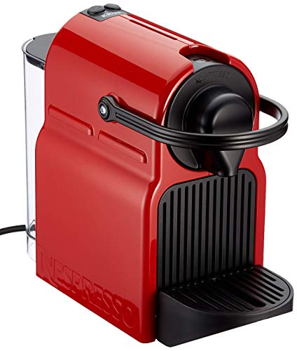Krups XN1005 Nespresso Inissia - Cafetera monodosis de cápsulas Nespresso, 19 bares, apagado automático, Color Rojo