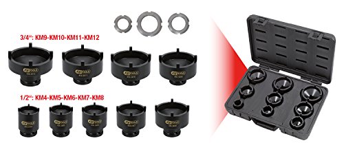 KS Tools 450.5000 - Juego de tubos para KM tuercas de ranura, pernos exteriores, 129 pcs KS Tools 450.5000 - Juego de tubos para KM tuercas de ranura, pernos exteriores, 129 pcs