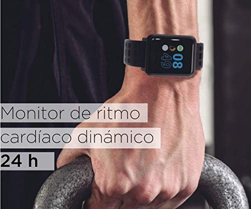 Ksix Fitness Band Cube HR 2 Pulsera Deportiva HR con Monitor CARDÍACO 24 H, 1