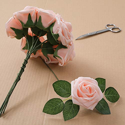 Ksnnrsng Flores Rosas Artificiales Espuma Rosa Falsa para Manualidades, Ramos de Novia, centros de Mesa, Despedidas de Soltera y Decoración del Hogar (25 Piezas, Rosa Claro) Ksnnrsng Flores Rosas Artificiales Espuma Rosa Falsa para Manualidades, Ramos de Novia, centros de Mesa, Despedidas de Soltera y Decoración del Hogar (25 Piezas, Rosa Claro)