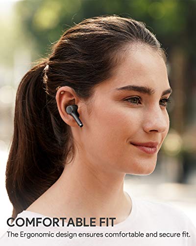 KSOUND Auriculares Bluetooth 5.0, Auriculares Inalámbricos 8 Horas de Reproducción, Control Táctil con Bajos Profundos, Micrófonos Integrados