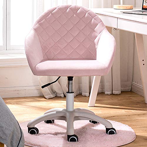 KST Silla de Oficina para el hogar Silla de Trabajo para computadora Silla de Escritorio Ajustable con reposabrazos, Ruedas giratorias de 360 ° para Office Leisure Rosa