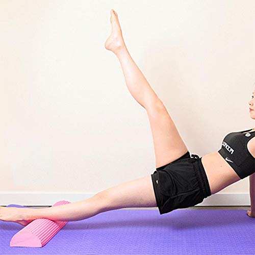 KuaiKeSport Foam Roller Semicirculo,Rodillo de Espuma para Terapia de Masaje Roller Foam para Muscular Yoga para Músculos Tensos Dolorosos Rodillo para Equipo de Entrenamiento de Equilibrio,Blue,90cm