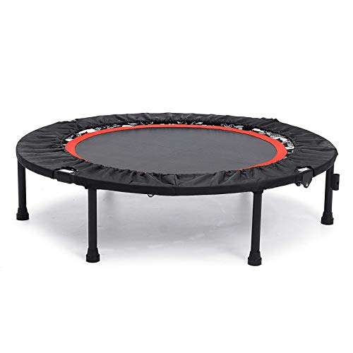 Kuingbhn Trampolín Interior Mini Trampolín Reboteador Carga Máxima 220 Libras Trampolín De Ejercicio con Pasamanos Ajustable para Interior/Jardín/Entrenamiento Cardiovascular Jardín